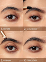 SHEGLAM بوماد الحواجب ضد الماء - دارك براون كريم الحواجب المضاد للماء شديد الصباغة والثبات طويل الأمد للتشكيل والتعبئة من شركةboss Brow مع فرشاة بطرفين