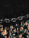 SHEIN LUNE فستان نسائي برسمة زهور متناثرة برقع وأشرطة