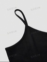 SHEIN LUNE فستان نسائي برسمة زهور متناثرة برقع وأشرطة